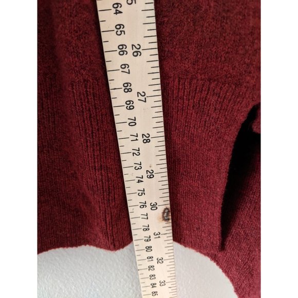 NWT Madewell Cozy Short Walking Cardigan Heather Scarlet XS Red - Picture 8 of 9